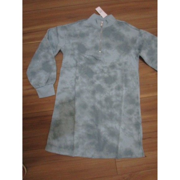 GAP Other - NWT Gap Quarter-Zip Sweatshirt Fleece Dress  Long Sleeve Teal Ether assorted